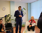 Министр спорта РФ М.В. Дегтярев, губернатор Тульской области Д.В. Миляев и председатель Профсоюза П.А. Рожков посетили соревнования по волейболу сидя среди ветеранов СВО и встретились с паралимпийскими сборными по пауэрлифтингу и настольному теннису
