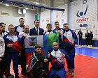 Министр спорта РФ М.В. Дегтярев, губернатор Тульской области Д.В. Миляев и председатель Профсоюза П.А. Рожков посетили соревнования по волейболу сидя среди ветеранов СВО и встретились с паралимпийскими сборными по пауэрлифтингу и настольному теннису